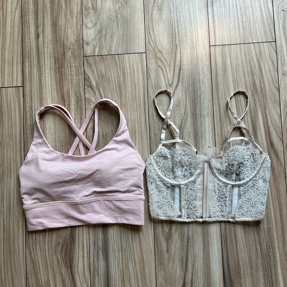Victoria's Secret Pink and Cream Lace Bras - Picture 1 of 5